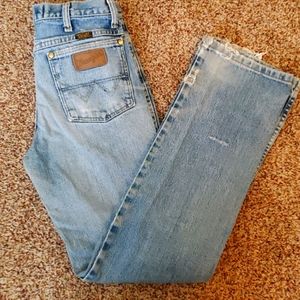 Vintage worn Wranglers